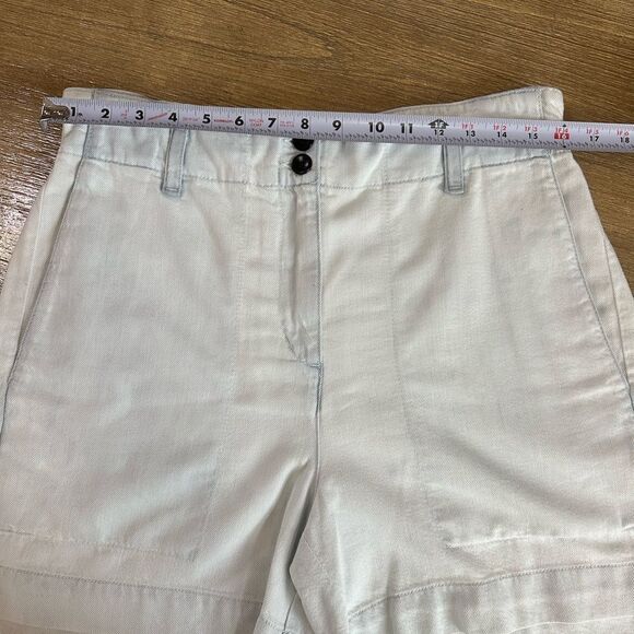 Proenza‎ Schouler Chambray High Waist Shorts size 8 Elastic Waistband - Picture 8 of 15